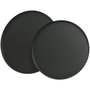 Basics Jeu de 2 plateaux ronds en acier noir mat ø35 cm et ø30 cm