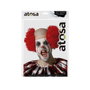 Perruque de clown rouge avec boucles volumineuses