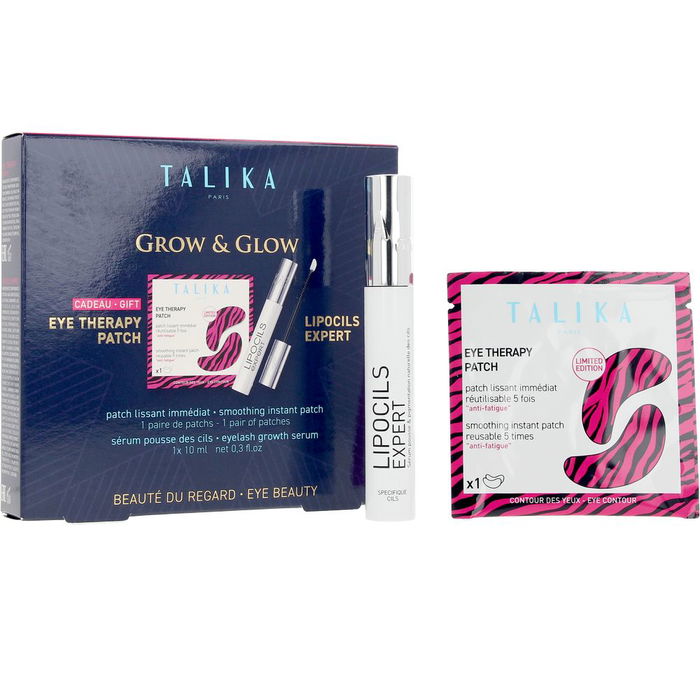 Talika Lipocils Expert Sérum Cils et Patchs Contour des Yeux - Soin Stimulant Croissance Cils, Courbure et Teinte Naturelle, Lot de 2 pièces