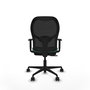 Chaise Jorquera Synchrone/Traslack tissu Vert émeraude Maille Noir Base en nylon noir Accoudoir 1D Sans appui-tête Roulettes 65mm nylon