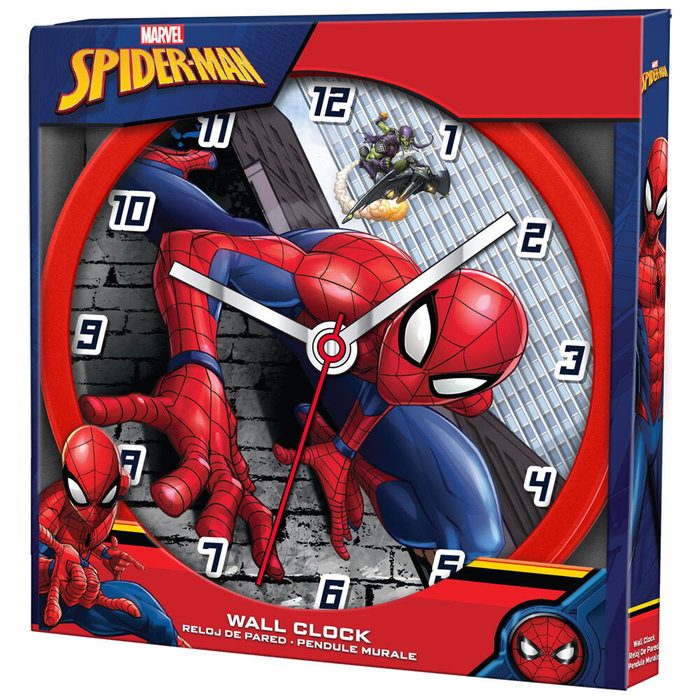 KIDS LICENSING - Horloge murale Spider-Man Marvel - 25 cm