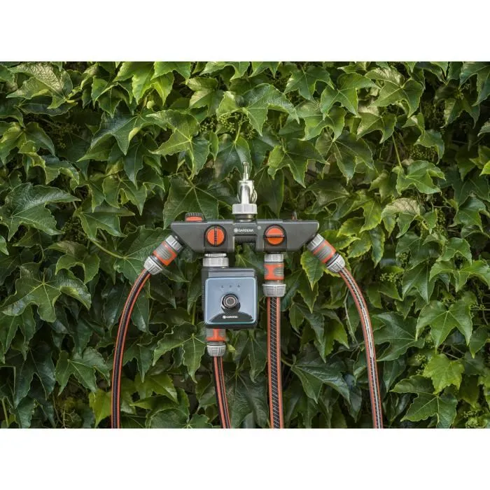 Gardena Sélecteur d'arrosage 4 voies Modèle 8194-20 avec Connexion Unique GARDENA System, Réglage Indépendant, Garantie 5 Ans