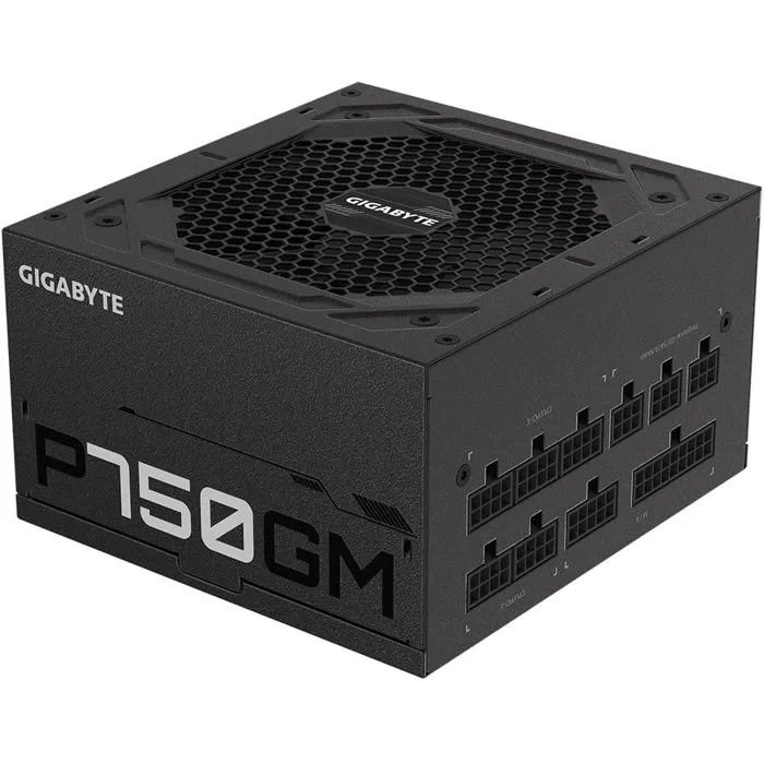 GIGABYTE GP-P750GM Alimentation PC 750W 80 PLUS Gold ATX Modulaire Ventilateur 120mm Silencieux avec Protections