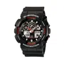 CASIO G-Shock Montre GA-100-1A4ER Quartz Noir - Résine, 20 ATM, Double Affichage, Chronomètre, Alarme, Éclairage LED