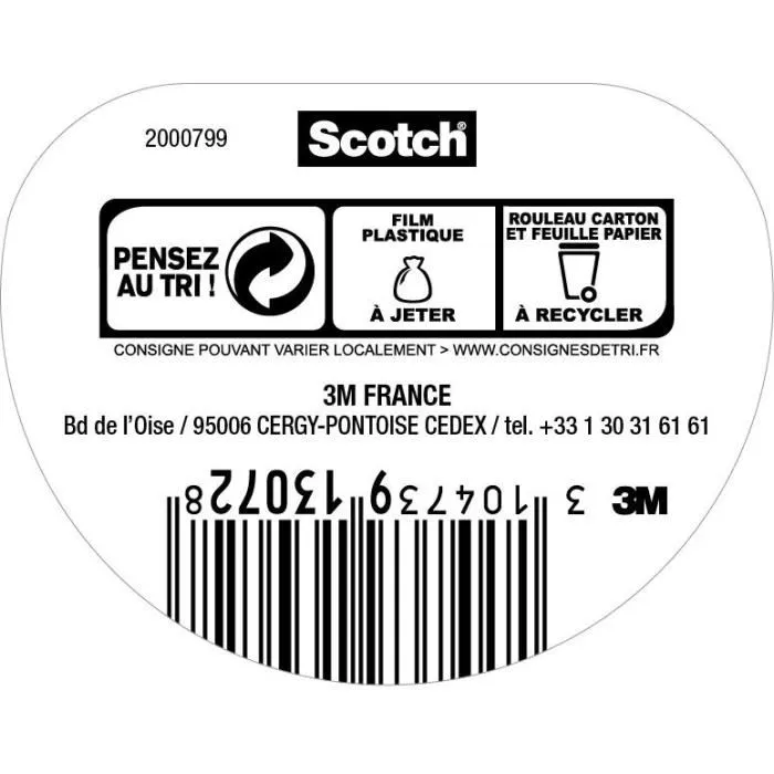 Scotch Ruban antidérapant 5 m x 25 mm - Noir