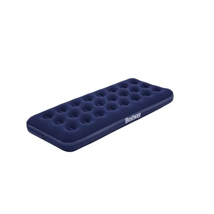 Bestway - Matelas gonflable de camping 1 place - 185 x 76 x 22 cm - Charge max 150 kg - Surface floquée, structure à ressorts, valve rapide Bestway - Matelas gonflable de camping 1 place - 185 x 76 x 22 cm - Charge max 150 kg - Surface floquée, structure à ressorts, valve rapide