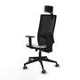 Piqueras y Crespo Chaise de Bureau Horna Traslack Blanche et Noire