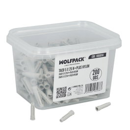 WOLFPACK LINEA PROFESIONAL Chevilles d'expansion Nylon 5 x 25 mm (Boîte de 200 unités)