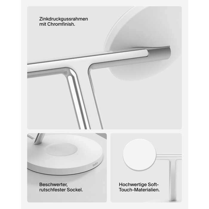 Belkin BoostCharge Pro WIZ032KQWH Station de recharge 3-en-1 15W Blanc