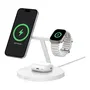 Belkin Station de recharge 3-en-1 Qi1 - Blanc - 15 W - Recharge pour iPhone, AirPods, Apple Watch