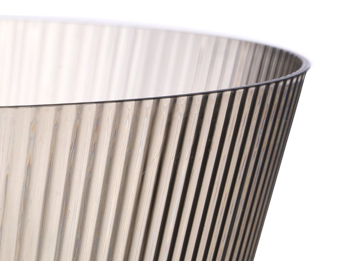 Leknes Bol Rayé Gris 4 L Plastique 25x12x25 cm (Set de 12)