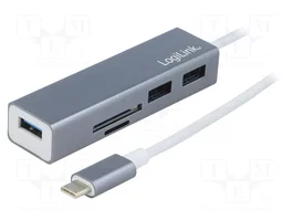 LOGILINK Hub USB UA0305 avec ports microSD, SD, USB-A et USB-C