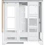 Xigmatek Endorphin WD Arctic - Boîtier PC moyen tour blanc - Format E-ATX, Micro ATX, Mini-ITX - Façade Mesh en bois, verre trempé, 4 ventilateurs LED A-RGB inclus, USB Type-C