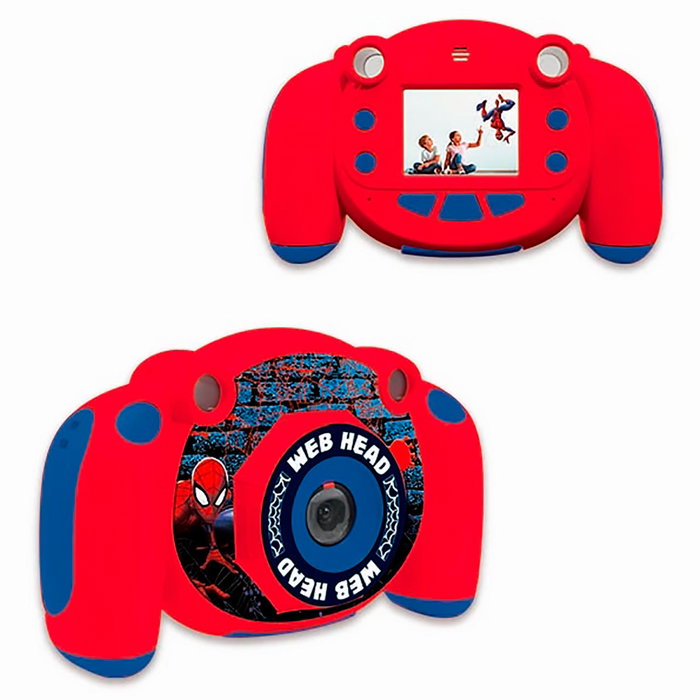 Lexibook - Cámara Digital Spiderman Dj080Sp - Caméra vidéo numérique HD pour enfants avec 138 cadres amusants, vidéo 1080p, photo 12 MP - Âge recommandé : +5 ans