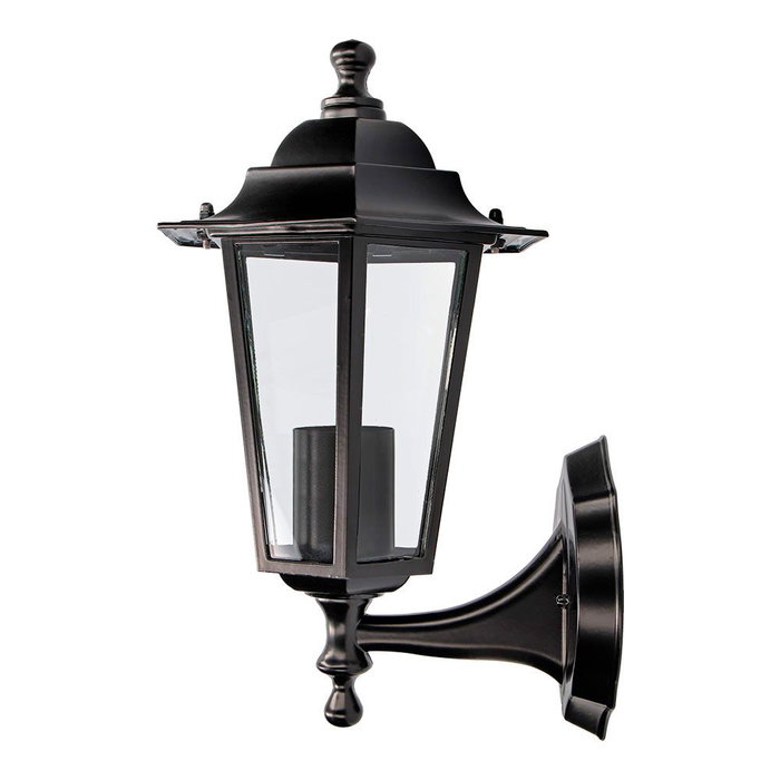 Edm Aplique extérieur Zurich aluminium verre noir E27 60W sans ampoule IP44 19,5x21x32cm Edm Aplique extérieur Zurich aluminium verre noir E27 60W sans ampoule IP44 19,5x21x32cm