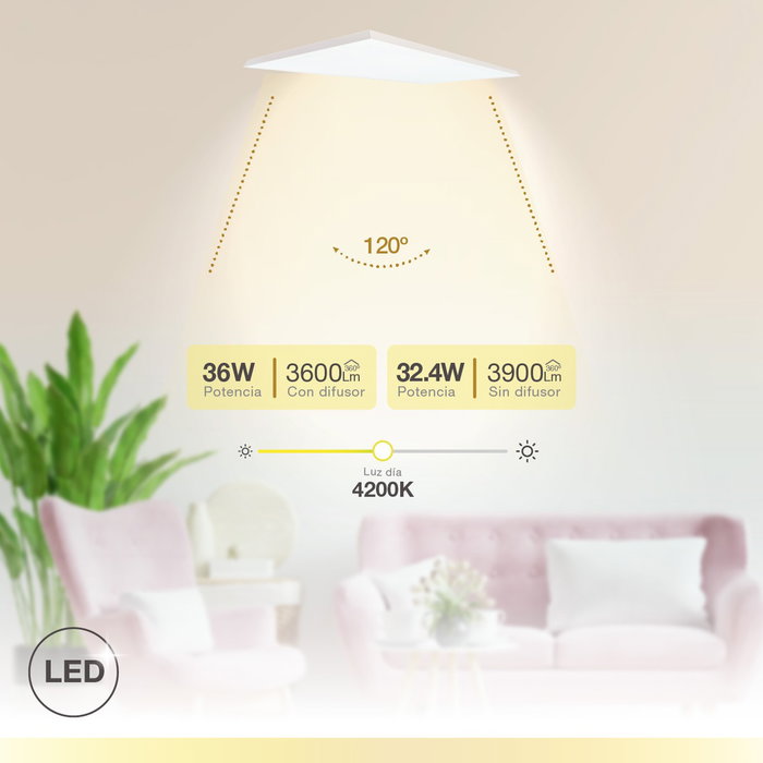 GSC Evolution Panneau de surface LED Kisongo 90x30cm 36W 4200K Blanco