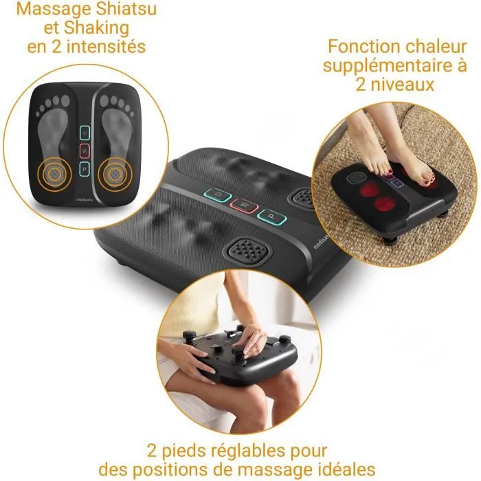 Medisana LM 100 - Masseur shiatsu et vibrations 2 en 1 pour pieds et jambes - Fonction chauffante - 2 intensités - Noir Medisana LM 100 - Masseur shiatsu et vibrations 2 en 1 pour pieds et jambes - Fonction chauffante - 2 intensités - Noir