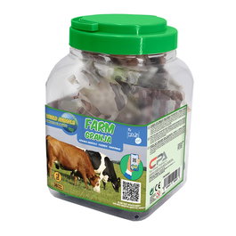 Tachan - Boîte de jeu La Ferme, 30 Animaux en Plastique avec Carte et QR Code, Jeu Éducatif pour Enfants à partir de 3 Ans