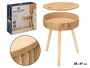 Giftdecor Table d'appoint Ondas Naturel 38 cm bois (Set de 4)