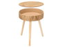 Giftdecor Table d'appoint Ondas Naturel 38 cm bois (Set de 4)