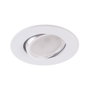 Bague Projecteur Downlight Rond Inclinable Aluminium Blanc 93mm