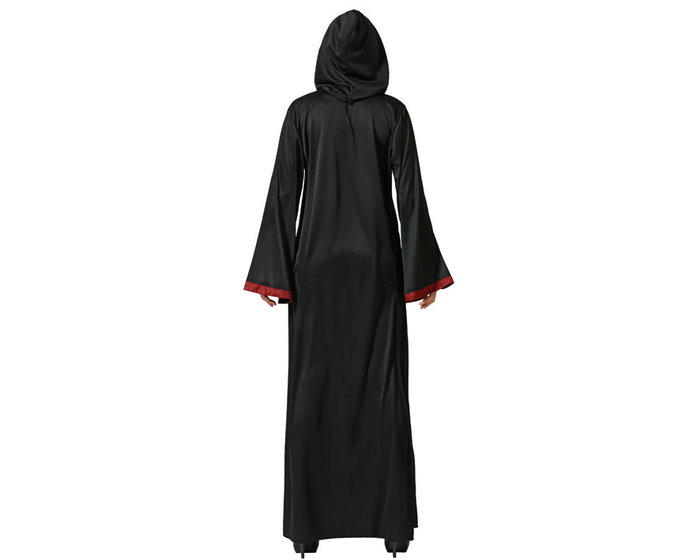 Cosplay Créations - Tunique de Mago Noir avec Capuche Unisexe Adulte - Taille XL - Polyester - Costume Fantaisie et Sorcellerie 2023 Cosplay Créations - Tunique de Mago Noir avec Capuche Unisexe Adulte - Taille XL - Polyester - Costume Fantaisie et Sorcellerie 2023
