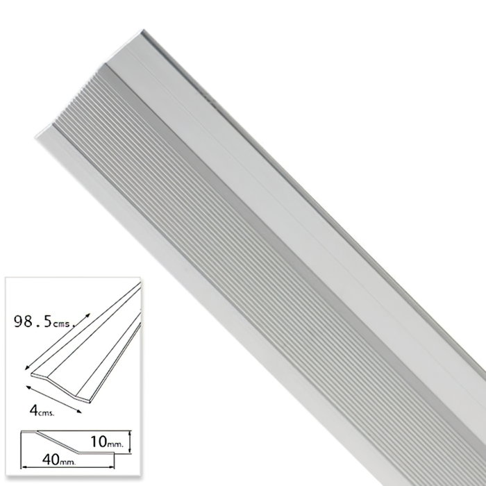 WOLFPACK LINEA PROFESIONAL Couvre-joint adhésif pour céramique métal argenté 98,5 cm WOLFPACK LINEA PROFESIONAL Couvre-joint adhésif pour céramique métal argenté 98,5 cm
