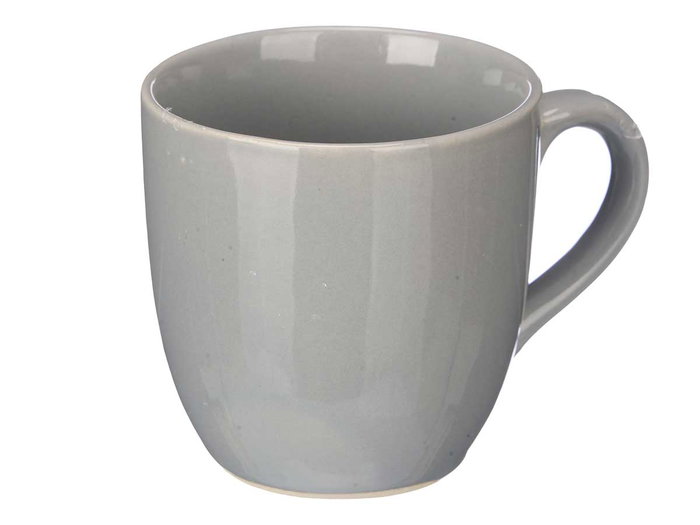 Vessia Tasse à café gris 210 ml en céramique brillante 11 x 8 x 8 cm (Set de 24)
