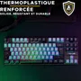 The G-Lab KEYZ CAESIUM - Clavier Gamer Mécanique USB Rétroéclairage RGB TKL (Tenkeyless) - Format Compact - Gris et Noir