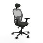 Piqueras y Crespo Chaise de Bureau avec Appui-tête 2D036N1 Noir