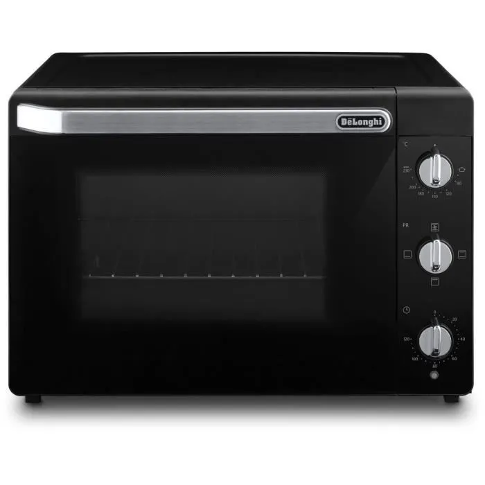 Delonghi EO 40112.BK Mini-four 40 L Noir Chaleur tournante 2000 W Porte double vitrage 51.5 x 44 x 36 cm Delonghi EO 40112.BK Mini-four 40 L Noir Chaleur tournante 2000 W Porte double vitrage 51.5 x 44 x 36 cm