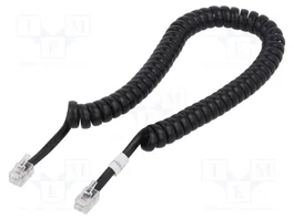 DIGITUS Câble téléphonique spiral noir RJ10 4m
