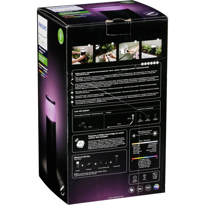 Philips Hue Calla Extension de lampe LED noire Philips Hue Calla Extension de lampe LED noire