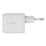 Belkin WCH011vfWH Boost Charge Pro 45W Chargeur mural GaN 2 ports USB-C avec Power Delivery 3.0