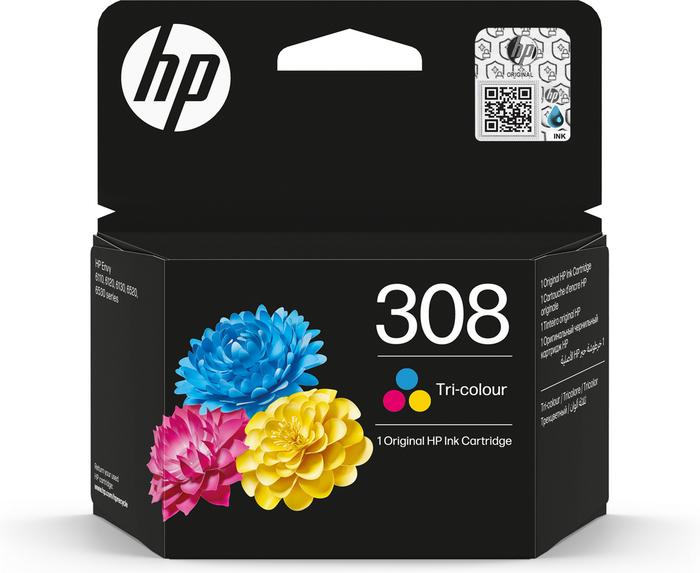 HP Cartouche d'encre 308 - Code 7FP20UE - Cyan, Magenta, Jaune - Compatible HP DeskJet et Envy HP Cartouche d'encre 308 - Code 7FP20UE - Cyan, Magenta, Jaune - Compatible HP DeskJet et Envy