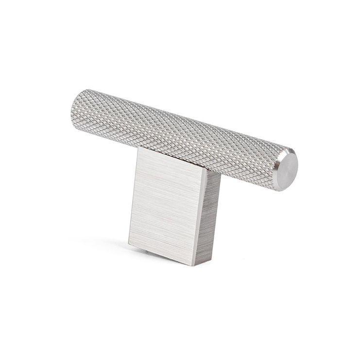 Viefe Poignée Bouton Forme T Graf Mini, Aluminium, Finition Effet Inox, pour Portes et Tiroirs Viefe Poignée Bouton Forme T Graf Mini, Aluminium, Finition Effet Inox, pour Portes et Tiroirs
