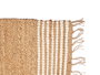 Giftdecor Tapis Naturel Blanc Rayures 60 x 90 cm en Jute et Coton (Set de 12)