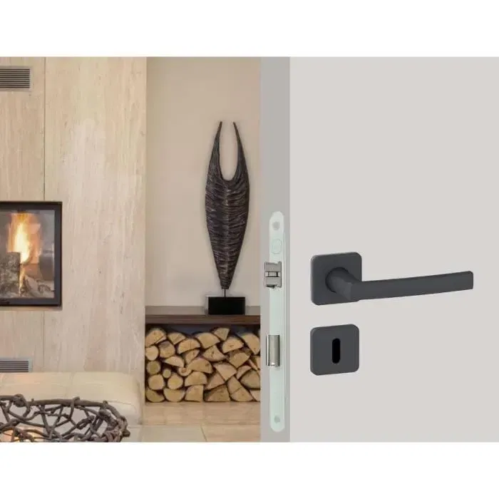 Serrure à encastrer à clé Yale Y75R-A40/B/SC - Certifiée NF Niveau 2 - Axe 40 mm, coffre 135 mm, blanc avec gâche et clés