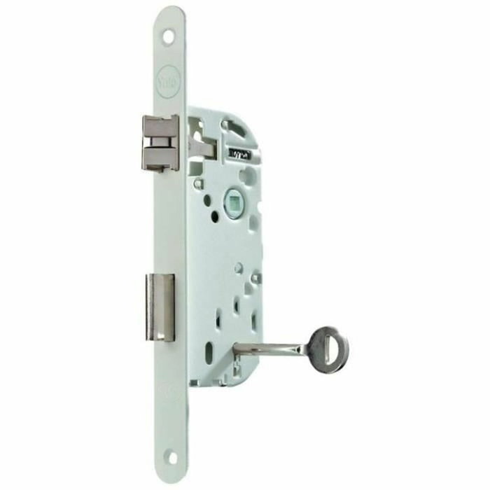 Yale Serrure à encastrer à clé Y75R-A40/B/SC, Axe 40 mm, Certifiée NF Niveau 2, Blanc Yale Serrure à encastrer à clé Y75R-A40/B/SC, Axe 40 mm, Certifiée NF Niveau 2, Blanc