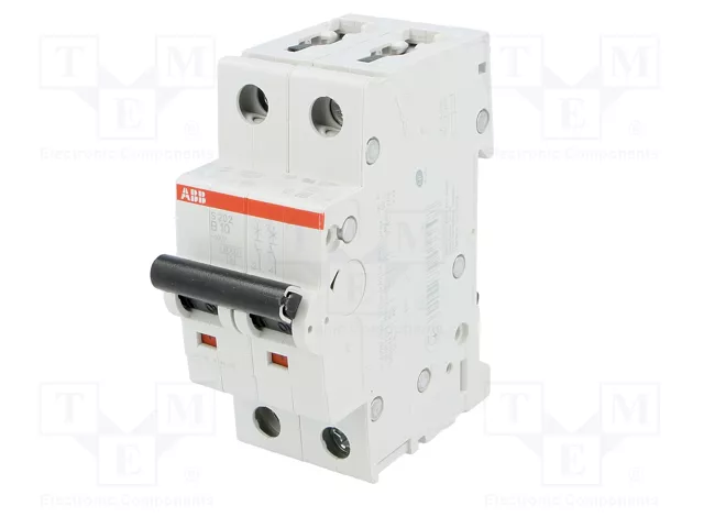 ABB Disjoncteur 2 pôles 10A 230/400VAC ABB Disjoncteur 2 pôles 10A 230/400VAC