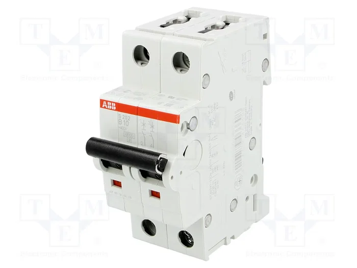 ABB Disjoncteur 2 pôles 10A 230/400VAC ABB Disjoncteur 2 pôles 10A 230/400VAC