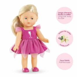 Corolle Coffret Mini Corolline Rosy Fée - Poupée en vinyle avec robe de fée et ailes de papillon