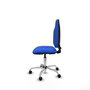 PIQUERAS Y CRESPO Chaise de bureau Algarra, tissu bleu, base chromée