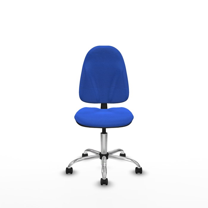 PIQUERAS Y CRESPO Chaise de bureau Algarra, tissu bleu, base chromée