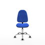 PIQUERAS Y CRESPO Chaise de bureau Algarra, tissu bleu, base chromée