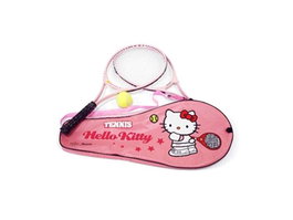 Amicjoc - Raquettes de tennis en aluminium Hello Kitty pour enfants avec sac et balle - 47x28x56 cm