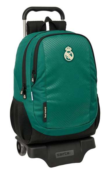 Safta Ensemble Sac à Dos et Chariot Real Madrid 2ème Équipement 26/27 Safta Ensemble Sac à Dos et Chariot Real Madrid 2ème Équipement 26/27