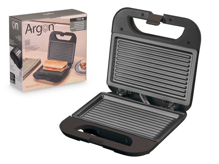 Argon Sandwichera Grill 750W Noir 22x8x21 cm Plastique et Acier (Set de 6) Argon Sandwichera Grill 750W Noir 22x8x21 cm Plastique et Acier (Set de 6)