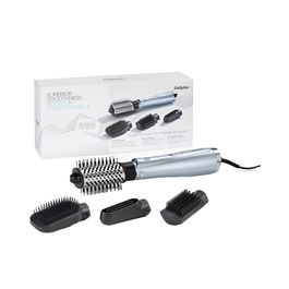Babyliss Brosse Sèche-Cheveux AS774E - Styler Hydro-Fusion à Technologie Plasma Ionique Double, 4 Accessoires Interchangeables, Anti-Frisottis, Douceur et Brillance Exceptionnelle