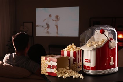 Ariete 2958/00 Machine à pop-corn Party Time rouge - Machine à pop-corn design rétro - Capacité 600 g - Pour snacks naturels sans graisses